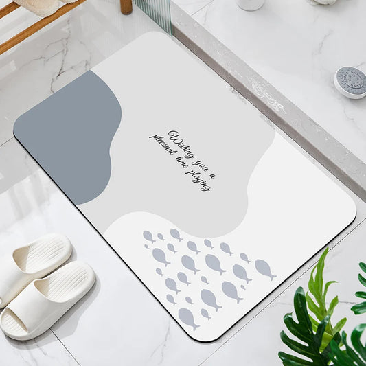 Bathroom Mat, Toilet Floor Mat, Absorbent Floor Mat, Washbasin Floor Mat, Washable Cuttable Floor Mat, Entry Door Mat, Bathtub F