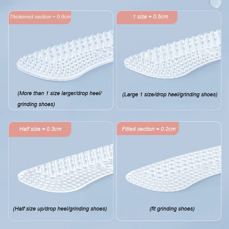 1 Pair Silicone Heel Stickers Heels Grips for Women Men Anti Slip Heel Cushions Non-Slip Inserts Pads Foot Heel Care Protector