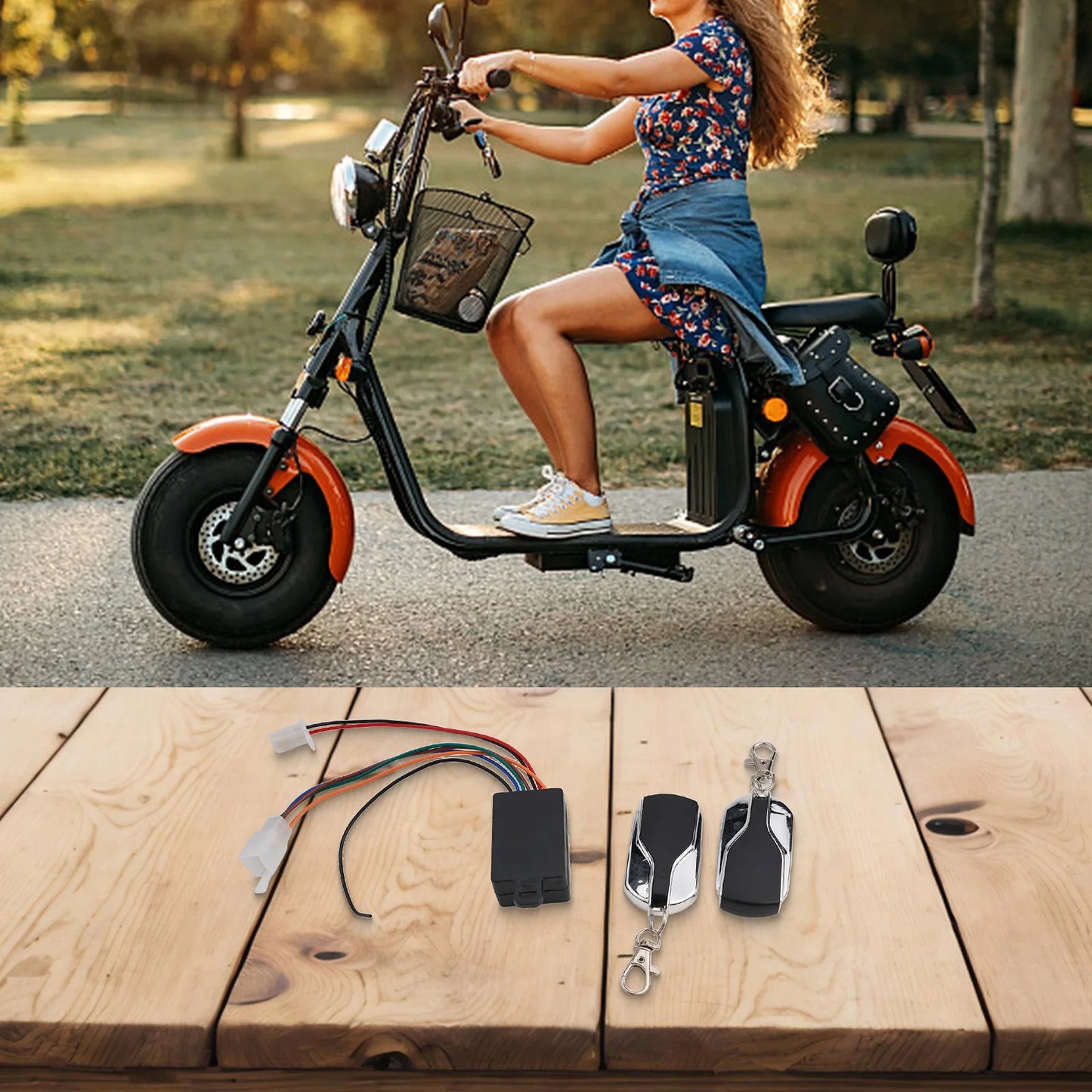 36V-72V Electric Bicycle Smart Alarm Anti-Theft Lock Waterproof Dustproof Remote Control Lock Ebike New