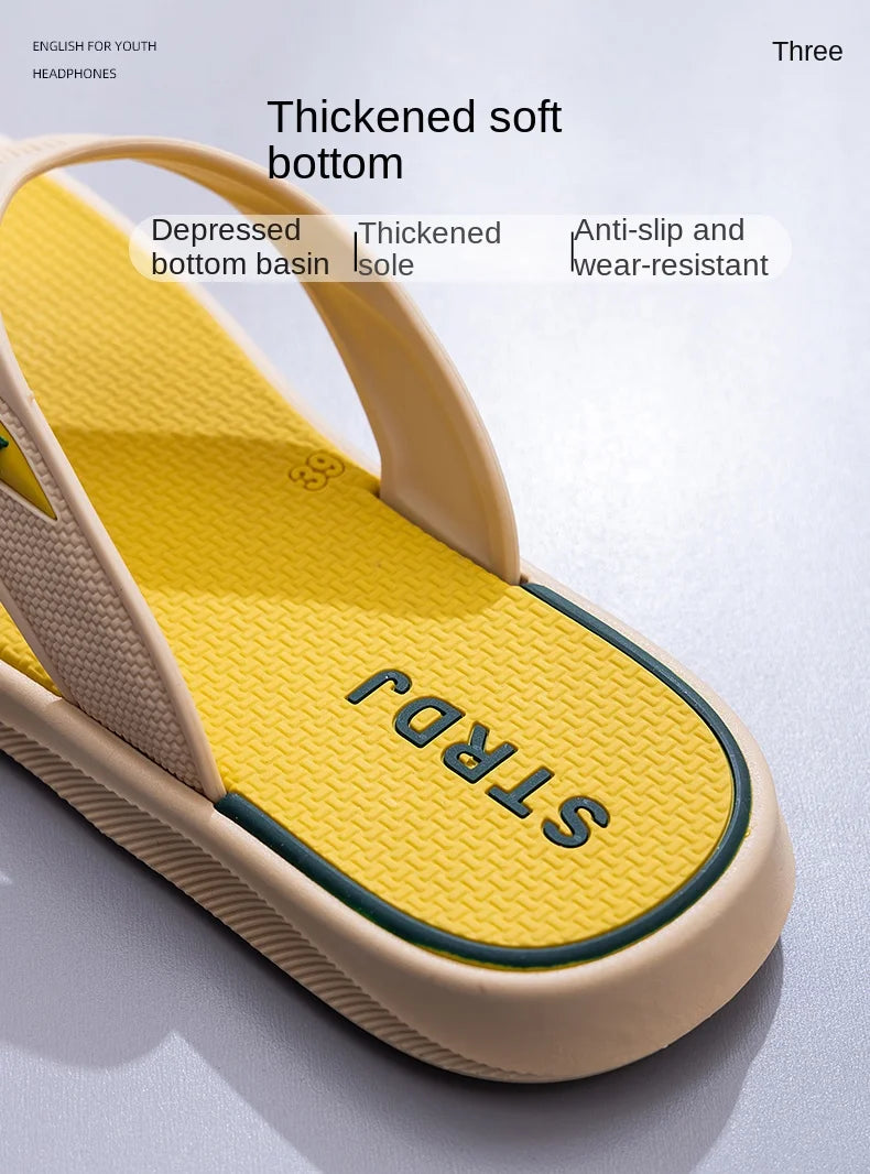 Men's Summer Flip-flops with Anti-odor and Anti-slip Features As Well As Fashionable Super Soft-soled and Trendybeach Flip-flops