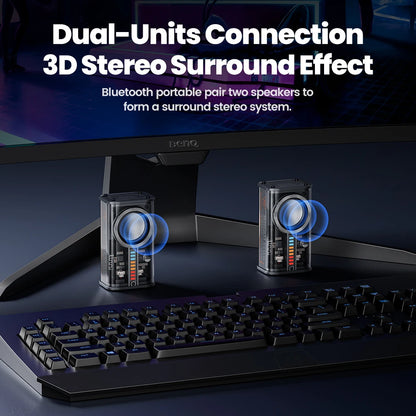 Toocki K07 Portable Bluetooth 5.0 Speaker Stereo Surround Wireless Bluetooth Speakers Dazzling Lighting Audio Player Loudspeaker