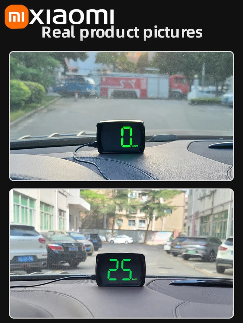 Xiaomi Car Speedometer HUD Head Up Display Digital Speed Meter Windshield Projector Vehicles Truck Auto Electronics Accessories