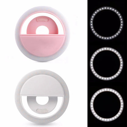 Ring Lights Led Selfie Lamp Ring For Phone Tablet Portable Clip-On Lamp Girl Outdoor Night Darkness Selfie Enhancing Fill Lights
