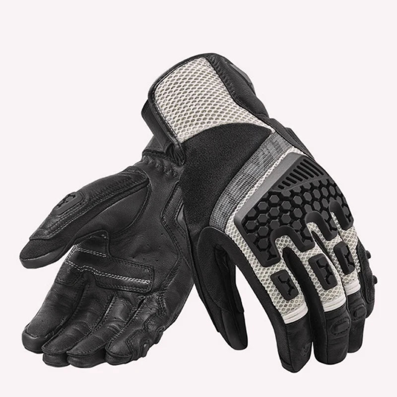 New REVIT Desert 3 PRO motorcycle riding gloves made of genuine leather, breathable, touch screen, and anti fall gloves