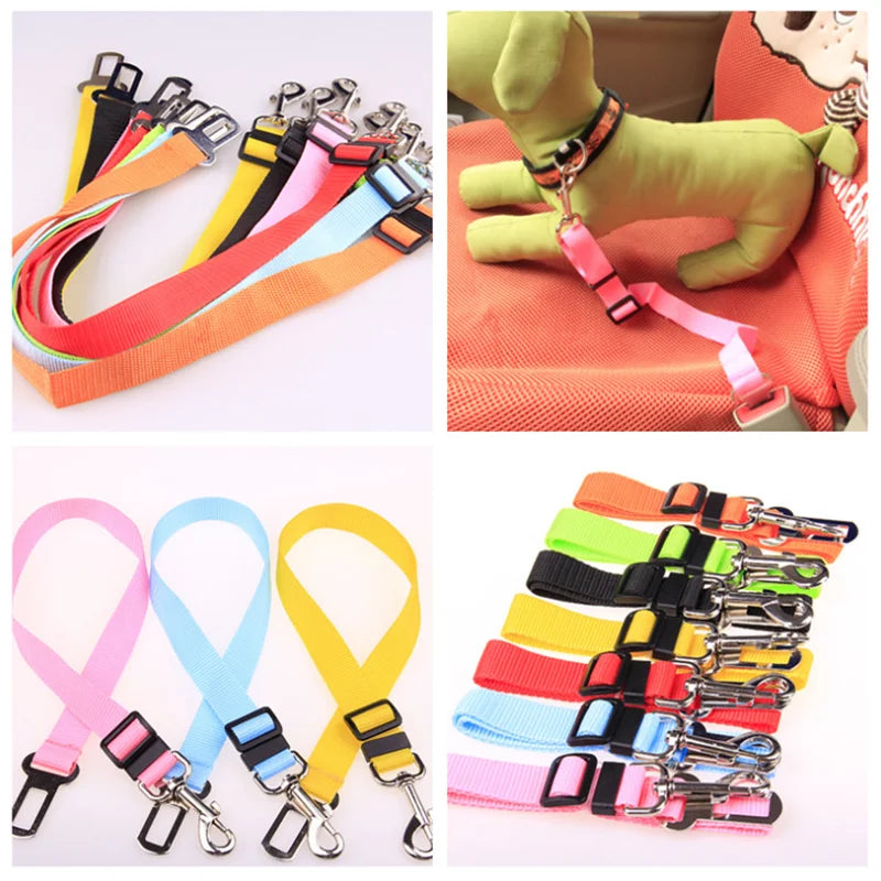 Car Seat Belt Buckle Pet Seat Adjustable Pet Cat Dog Pet Supplies Vehicle Dog Harness Pet Leash Car Safety Buckle Accessories