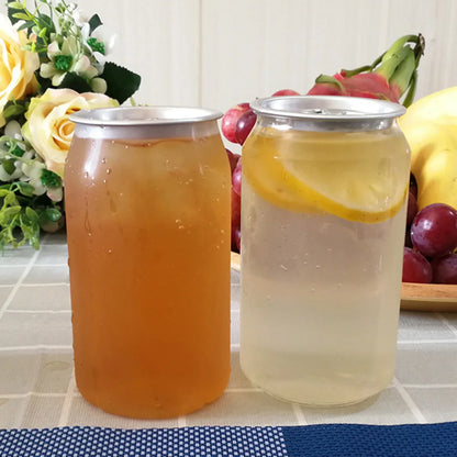 10pcs Disposable Can Milk Tea Cup Transparent Snack Bottle Beverage Bottle Dessert Bottles Milk Tea Shop Kitchen Supply