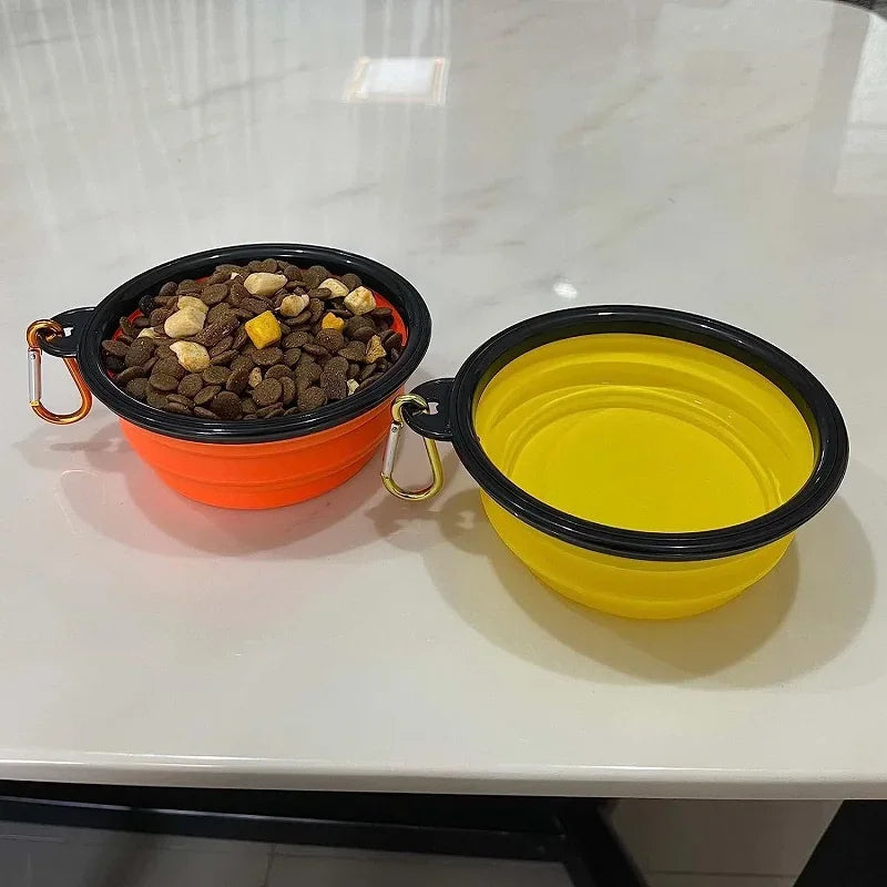 Foldable Silicone Dog Travel Bowl 1500ml Leakproof Pet Feeder for Food Water Portable Outdoor Camping Puppy Accessories Collapsi