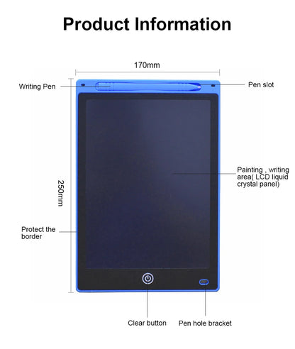 Educational Toys Writing Tablet For Kids 10/16Inch LCD Drawing Board Children Gifts USB Charging Doodle Electron Handwriting Pad