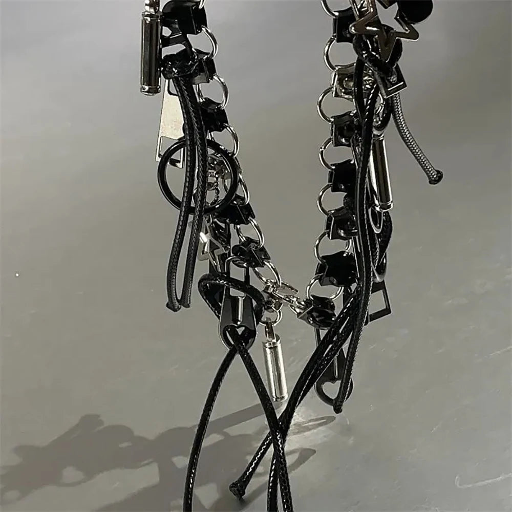Stylish Zipper Necklaces Punk Men's And Women's Jewelry Accessories Unisex Jewelry Accessories Party Neck Accessories
