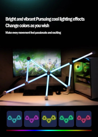 Smart LED Wall Light RGB IC Strip DIY Atmosphere Night Light APP Music Party TV Backlight Bedroom Game Room Decor Night Lights