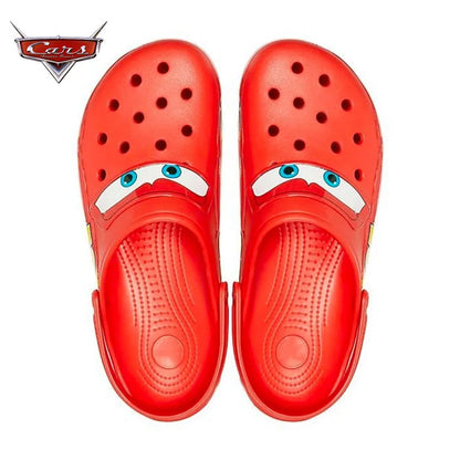 Disney Lightninged Mcqueen Pixar Waterproof Summer Slippers Outdoor Beach Holey Shoes Sandals EVA Flip Flops Gifts