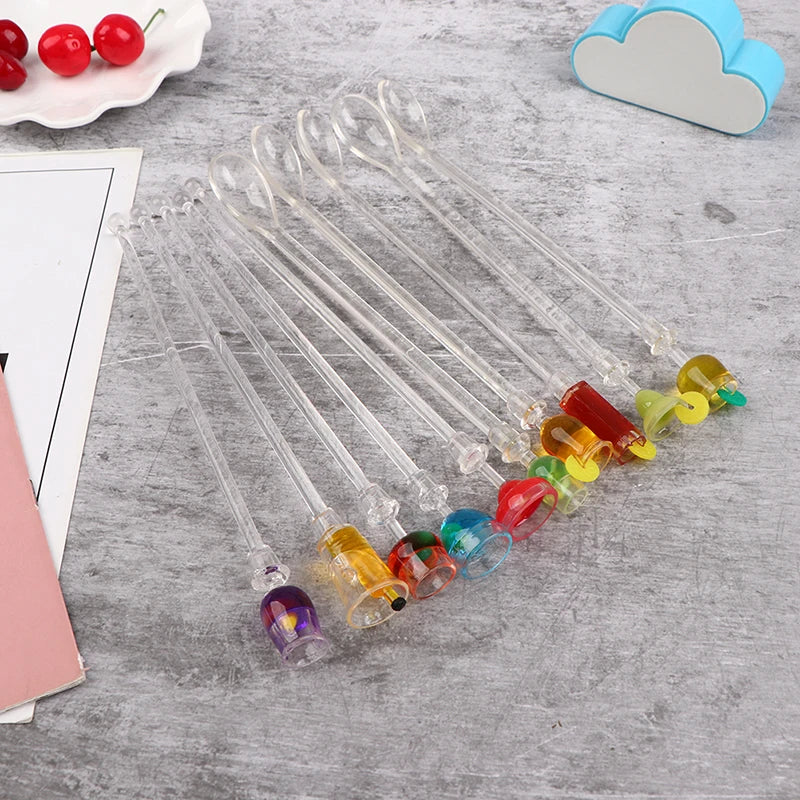 1PCS 23cm Stirring Acrylic Stirrers Kitchen Bar Tool Juice Party Cocktail Drink Mixer Swizzle Stick Wine Agitators