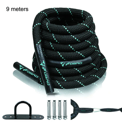 Battle Rope 38MM*3M 9M 12M 15M Length Fitness Polyester Heavy Jump Skip for Home Gym Body Workout Core Strength Training Muscle