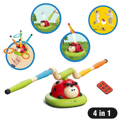 Musical Jump Toss Educational Toy Sports Entertainment Ladybug 3 In 1 Multifunctional Sturdy Skipping Rope Outdoor Somatosensory