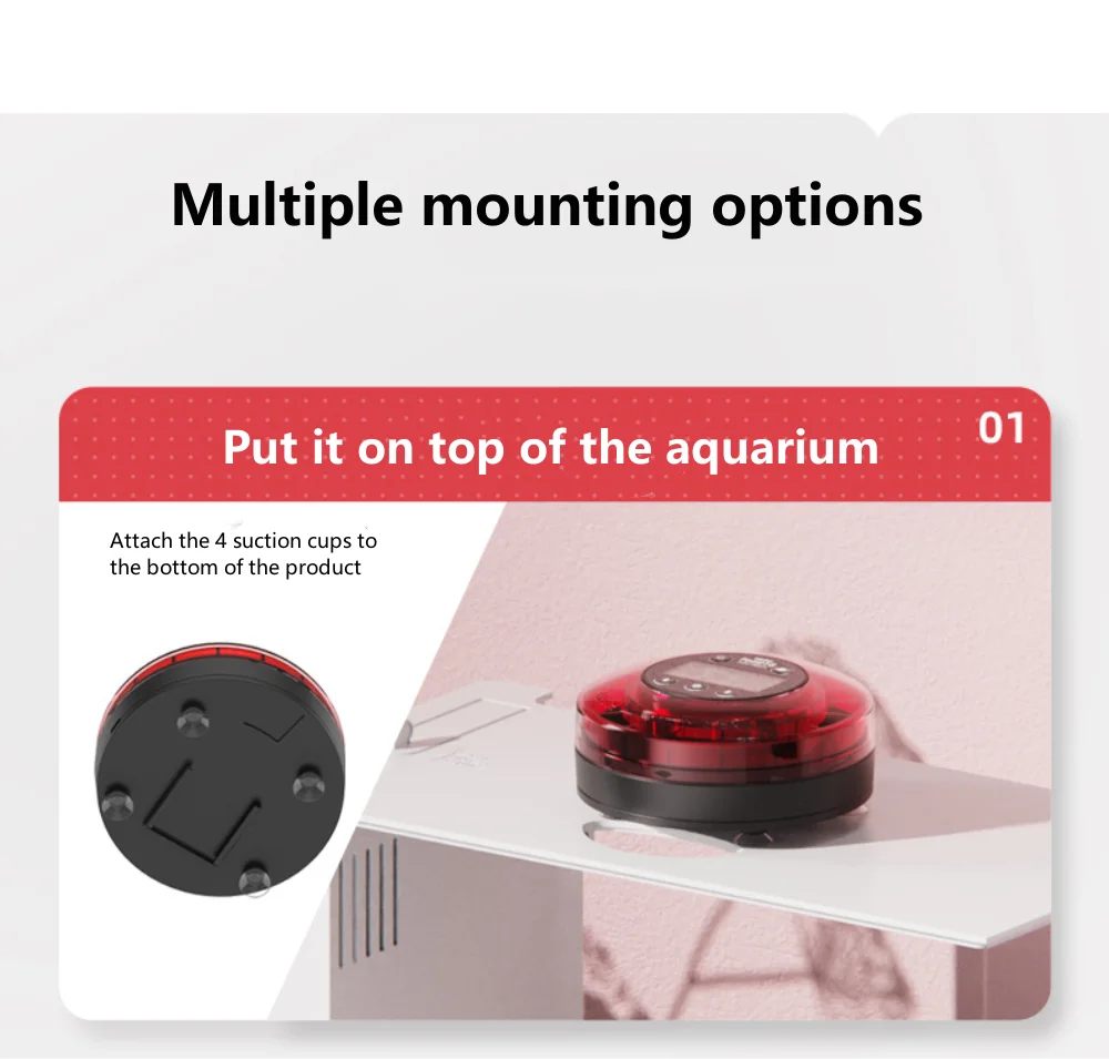 Automatic Fish Feeder for Aquarium, Automatic Food Dispenser with Timer, Rechargeable Timer Feeder, with USB Cable, LCD Display
