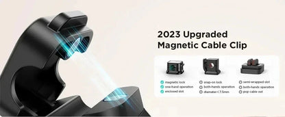 Magnetic Cable Clip Cable Holder Adhesive Wire Keeper Cord Cable Organizer for Home Office Under Desk Management