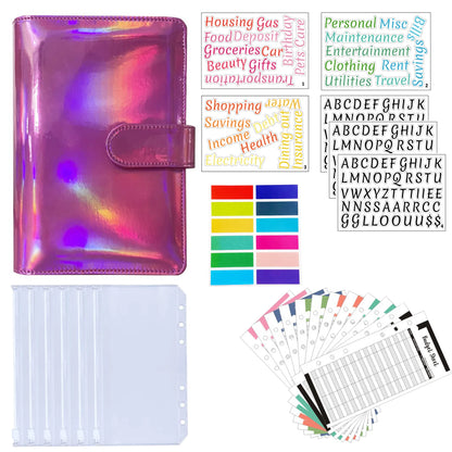 A6 Binder Cash Envelopes for Budgeting Money Organizer for Cash Money Envelopes for cash Leather A6 Binder with zipper
