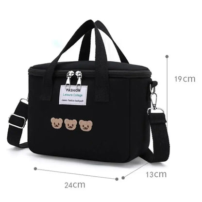 New Mother Baby Bag Diaper Bags Multifunctional Bear Embroidery Thermal Insulation Mommy Waterproof Fashion Food Storage