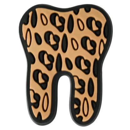 Leopard Print Shoe Charms for Crocs Pin Accessories Decoration Bracelet Wristband PVC Pin Women Party Gifts