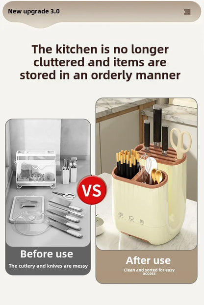 Kitchen shelf, household vegetable board storage rack, countertop drain, chopstick holder, cutting board, integrated knife holde