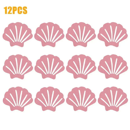 12pcs Shell Shape Anti Slip Stickers Anti Slip Bath Grip Stickers Shower Strips Pad Waterproof Adhesive Floor Safety Tape