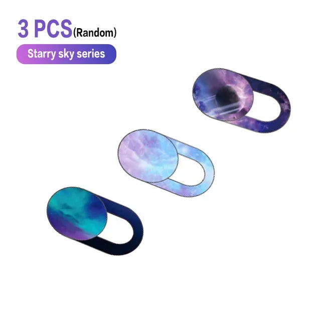 1/3/6PCS WebCam Cover Starry Sky Laptop Lens Stickers Mobile Phone Camera Antispy Slider Universal WebCam Cover Privacy Shutter