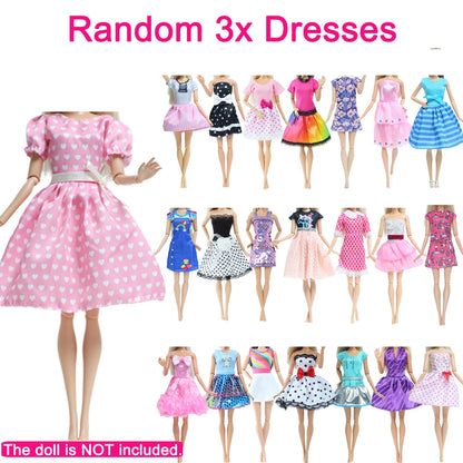 50 Pcs/Set Fashion Doll Accessories for 11.5'' Doll with Party Gown Fashion Dress Outfit Pants Shoes Girl Kids Playhouse Toy