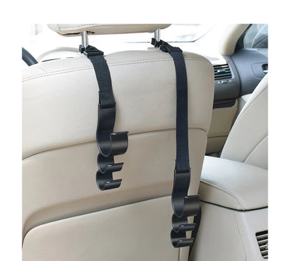 2pcs Car Back Seat Hook Multi-function Rear Seat Headrest Hanging Hook Umbrella Holder Seat Back Storage Interior Organizer