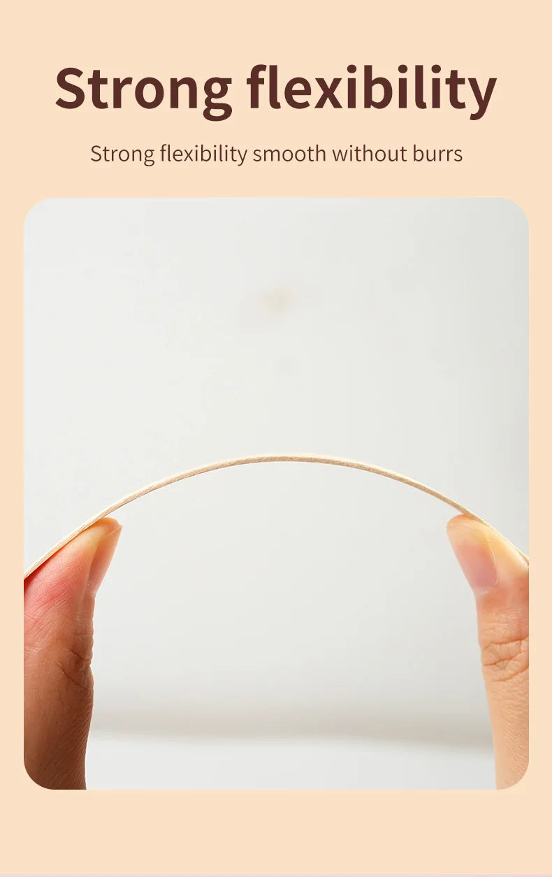 100pcs Round Disposable Wooden Coffee Stirrers Coffee Stirrer Sticks Stir Beverage Sticks Stir for Bar Cafe  or Home Use