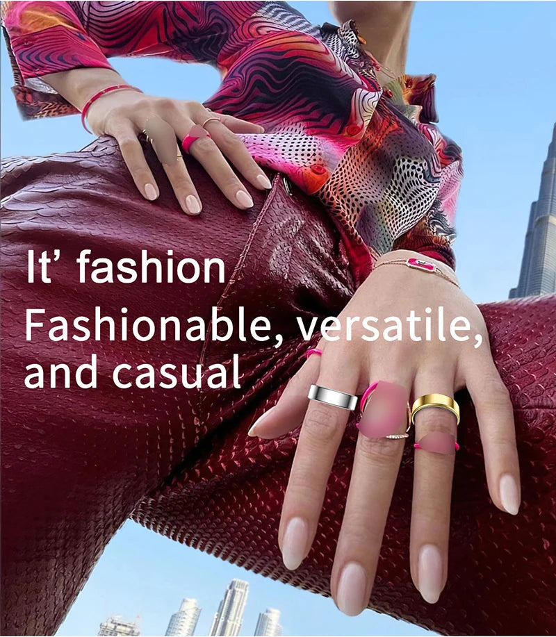 Smart Ring For Women Men Health Tracker Heart Rate Blood Oxygen Monitor Multi Sports Sleep Fitness 5ATM Waterproof Smartring