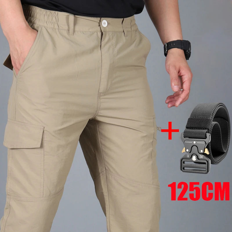 2025 Outdoor Waterproof Tactical Cargo Pants Men Breathable Summer Casual Army Military Long Trousers Male Quick Dry Cargo Pants