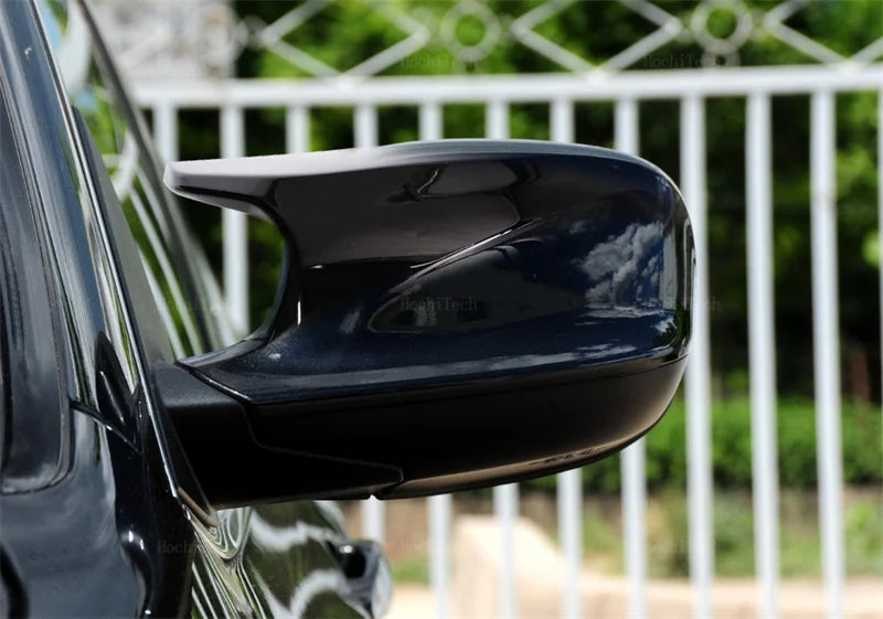 M Style Look Rearview Mirror Cover Cap Carbon Fiber Look Black for BMW  X3 F25 X1 E84 Pre-LCI 2010 2011 2012 2013 Case