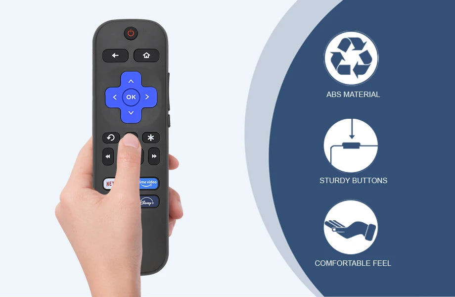 Replacement Remote Control Only for All Roku TV, Compatible for TCL Roku/Hisense Roku/Onn Roku Series Smart TVs