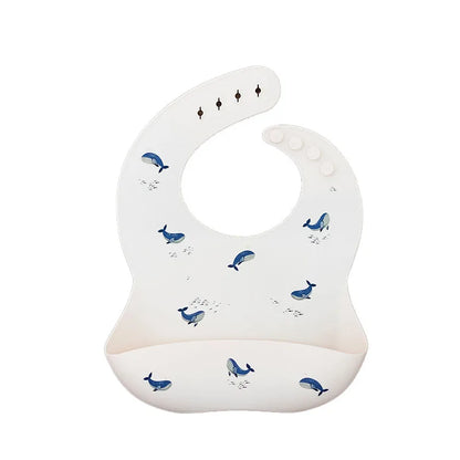 Baby silicone bib, bear bib, baby eating, children's complementary food, saliva bib, waterproof saliva towel