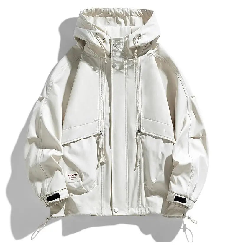 Oversize Men Jacket Coats Windbreaker Trench 6XL 7XL 8XL Plus Size Hooded Waterproof Black Bomber Camping Loose Thin Softshell