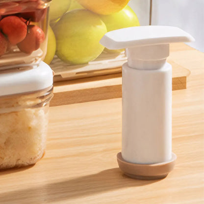 Food Vacuum Storage Box with Removable Drain Plate Fresh Container Airtight Fridge Organizer for Fruit Vegetables Bread Snacks