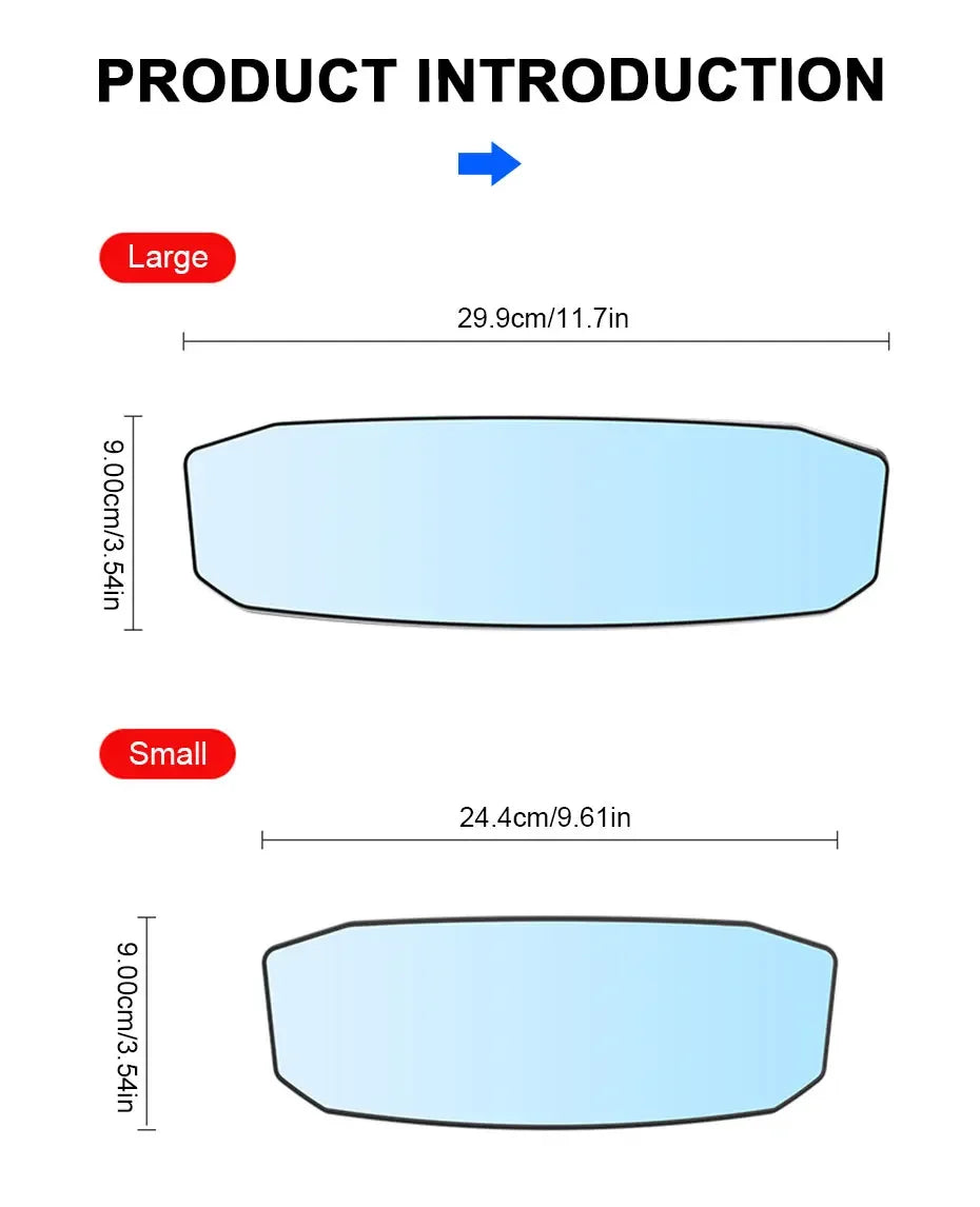 KMIND Wide Angle Convex Rearview Mirror Anti Glare Car Interior Rear View Baby Child Seat Watch Sun Visor Mirror Covers