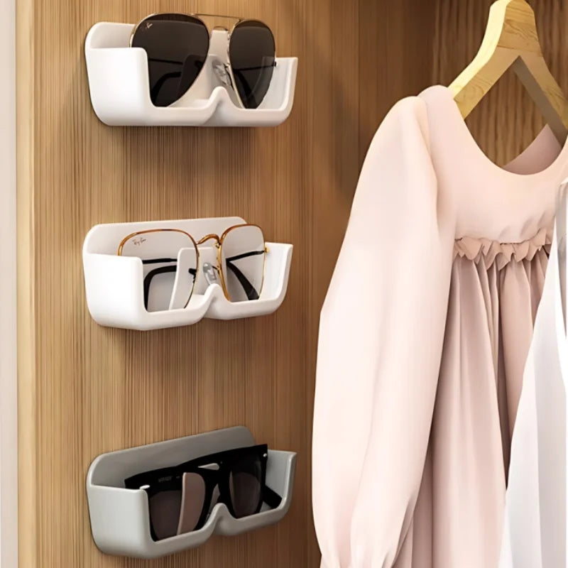 10PCS Eyeglasses Organizer Premium Sunglasses Display Case Wall Mounted No-Punch Sunglasses Organizer Home Organization