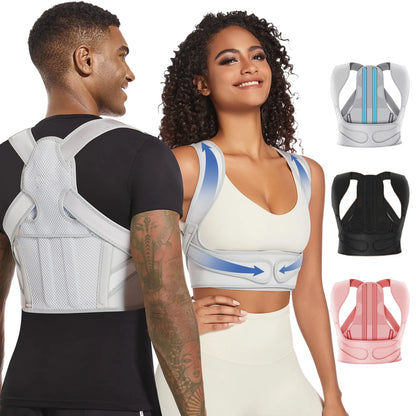 Posture Correct for Women: Shoulder Straightener Adjustable Full Back Support Upper&Lower Back Relief Pain，Sport Back Brace