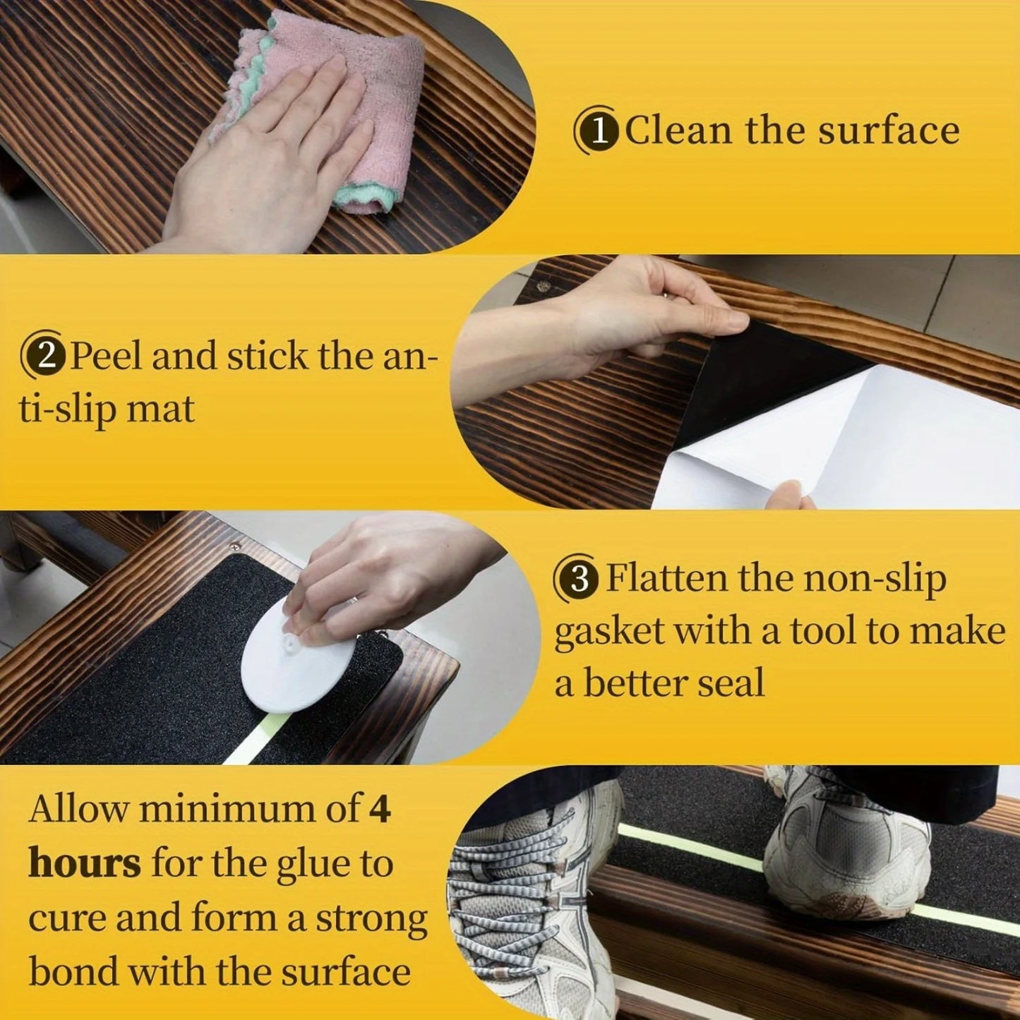 5 rolls of anti-slip luminous stripe grip tape, high-friction deck waterproof and slip-resistant tape