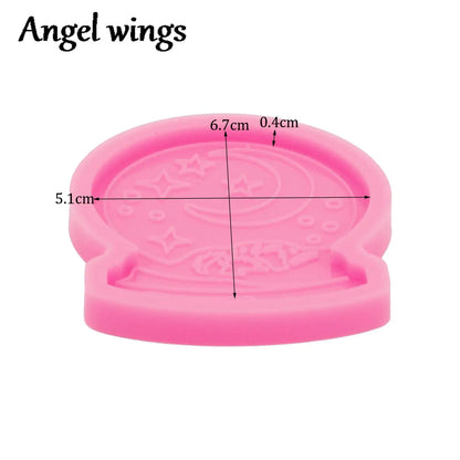 DY1206 African Tribal Symbols Badge Reel Mold Epoxy Resin, Medical,Medical, Physical Therapy, Pharmacy Nursing Chocolate Moulds