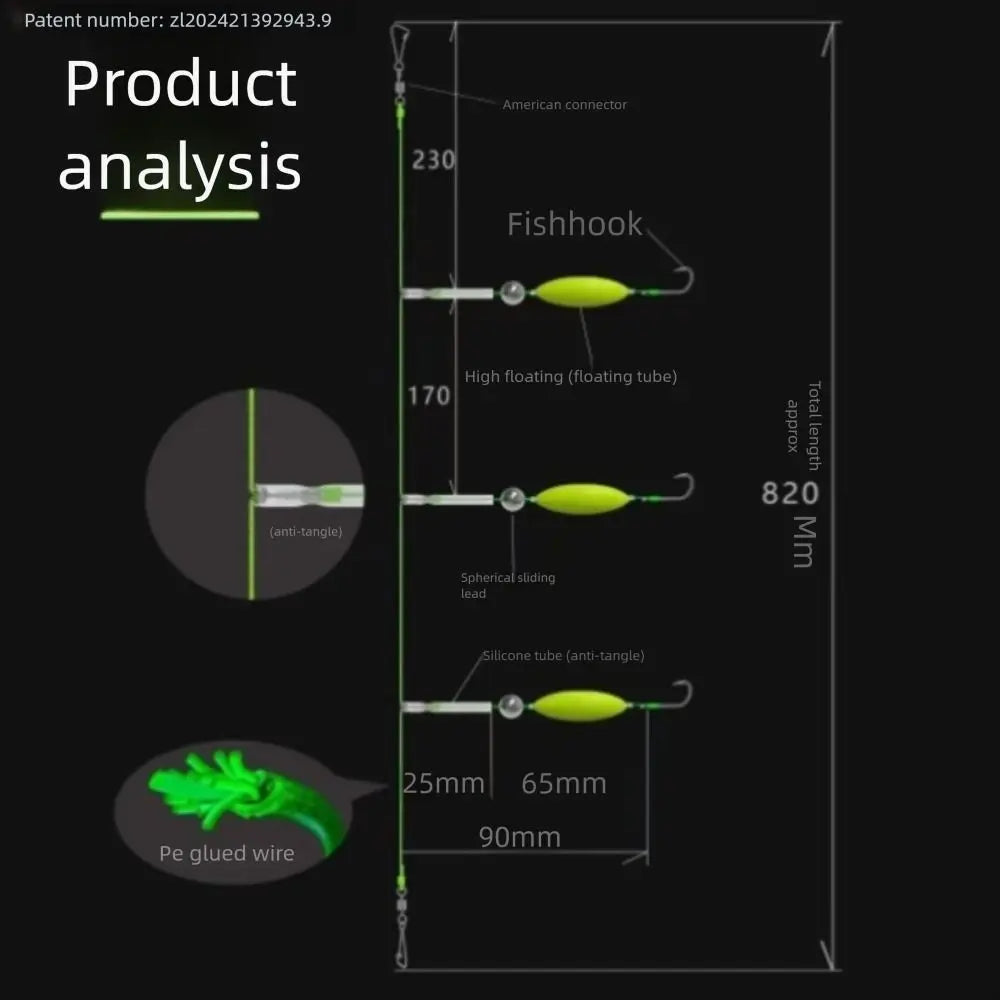 Three Hook Fishing Hair Rigs Hook Suspension Anti Bottom Carp Fishing Hook Ready Made Pesca Carp Rigs Fishing Lure