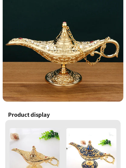 Aladdin Lamp Decorative Ornament Large European Retro Home Decoration Metal Decoration Crafts Holiday Gift