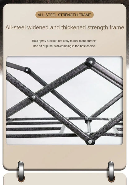 Electric Camping Cart, Folding and Pulling Outdoor Tent Cart