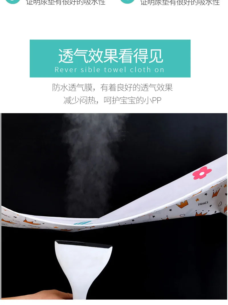 Newborn Cartoon Urine Pad Portable Cute Double Sided Bed Mat Waterproof Washable Diaper Changing Pad Children Diaper Products