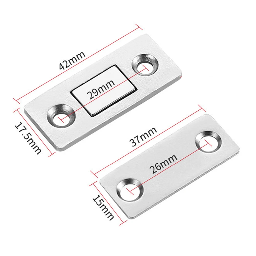 Magnetic Cabinet Catches Ultra Thin Door Strong Magnets Stopper Invisible Adhesive Drawer Magnet Lock for Kitchen Closet Closer