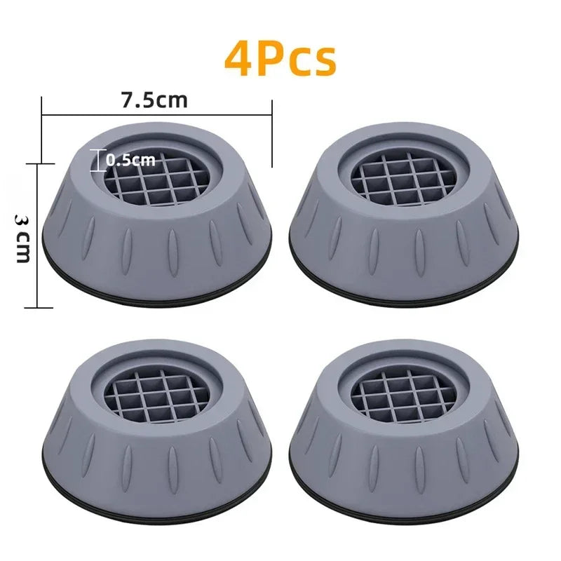 4Pcs Anti Vibration Feet Pads Waterproof Legs Slipstop Silent Skid Raiser Mat Washing Machine Support Dampers Stand Furniture