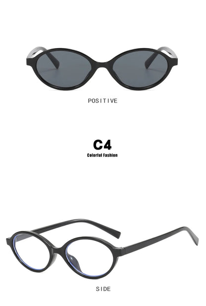 Vintage Oval Sunglasses Women Fashion Sun Glasses for Female Sexy Ladies Small Frame Round Eyewear