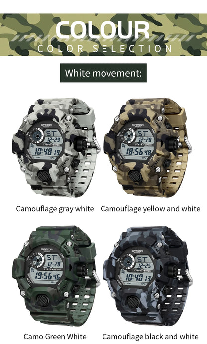 SANDA 2183 Fashion Military Student Electronic Watch Multi functional Timer Waterproof LED Student Electronic Digital Watch