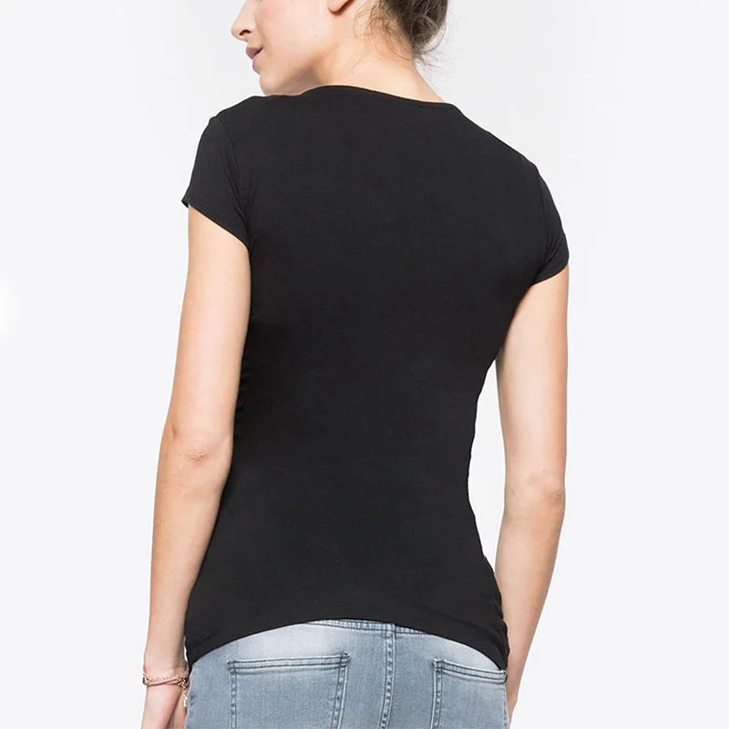 Maternity Clothes For Women Breastfeeding Clothing Short Sleeve T-Shirt Solid V-Neck Pregnant Women's Nursing Tops